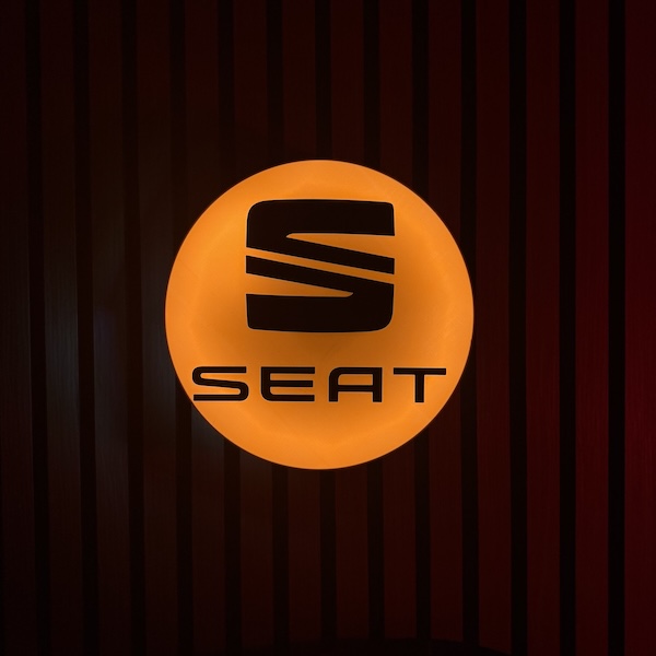 Seat LED-Leuchtschild Wanddeko Autodeko Geschenk