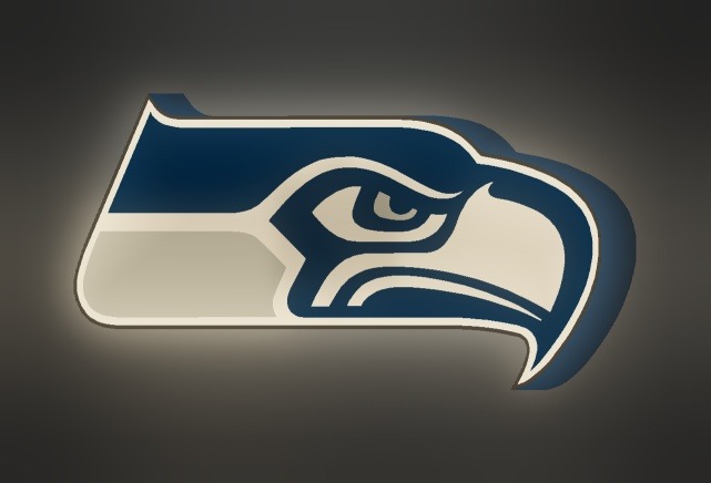 Seattle Seahawks LED-Leuchtschild leuchtend