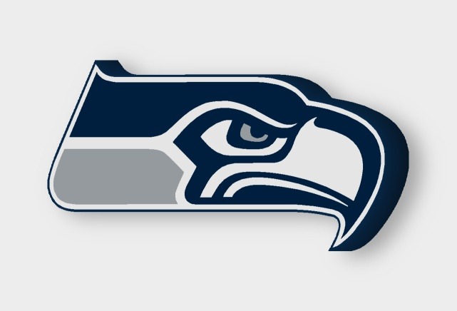 Seattle Seahawks LED-Leuchtschild ausgeschaltet