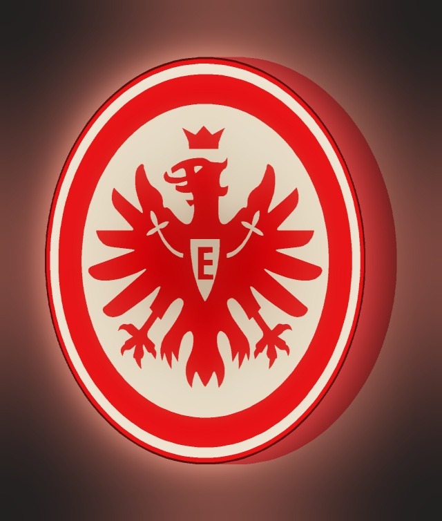 Eintracht Frankfurt LED-Leuchtschild leuchtend