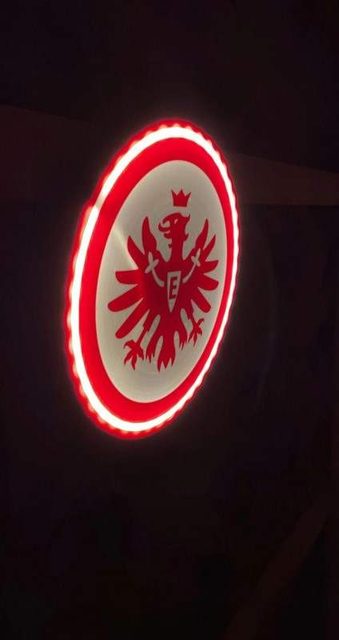 LED-Leuchtschild Eintracht Frankfurt mit USB-Anschluss