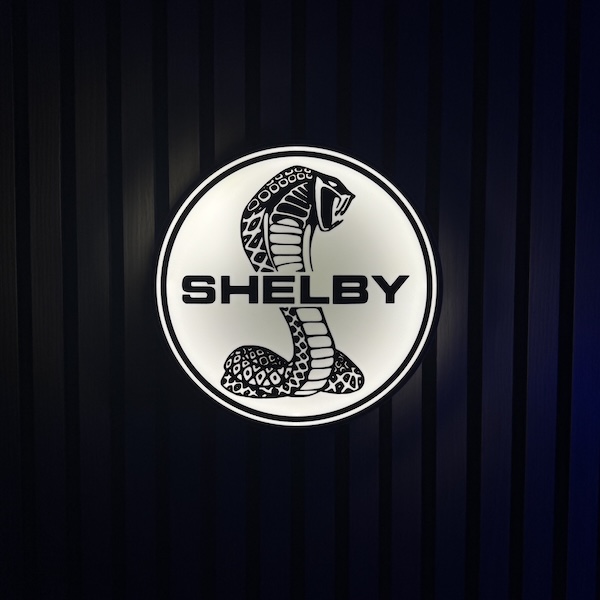 Shelby Cobra LED-Leuchtschild Wanddeko Autodeko Geschenk