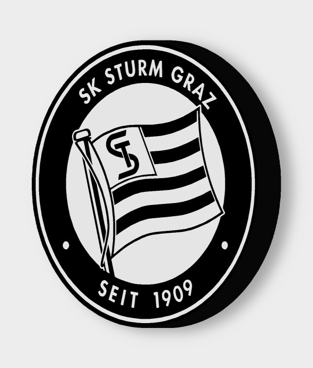 SK Sturm Graz LED-Leuchtschild ausgeschaltet