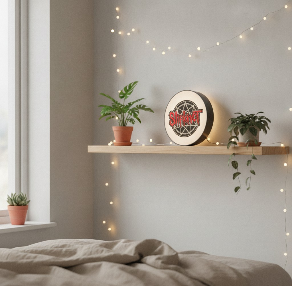 Slipknot LED-Leuchtschild Wanddeko Musik-Deko Geschenk - Mockup