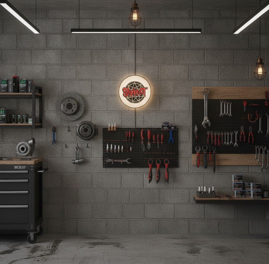 Slipknot LED-Leuchtschild Wanddeko Musik-Deko Geschenk - Mockup