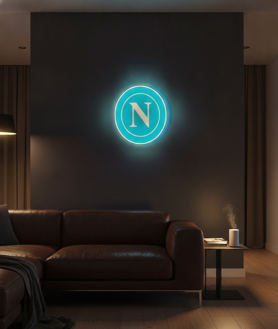 SSC Neapel LED-Leuchtschild Wanddeko Fandeko Geschenk - Mockup