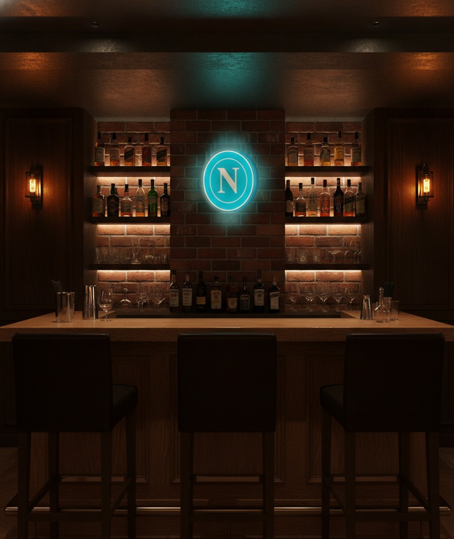 SSC Neapel LED-Leuchtschild Wanddeko Fandeko Geschenk - Mockup