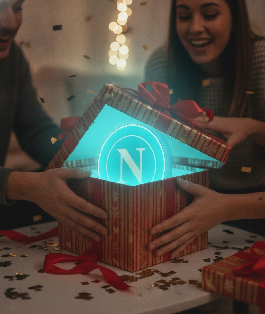 SSC Neapel LED-Leuchtschild Wanddeko Fandeko Geschenk - Mockup