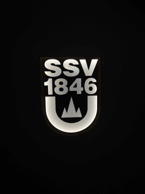 SSV Ulm 1846 LED-Fanartikel Lichtschild für Wohnzimmer und Fanraum