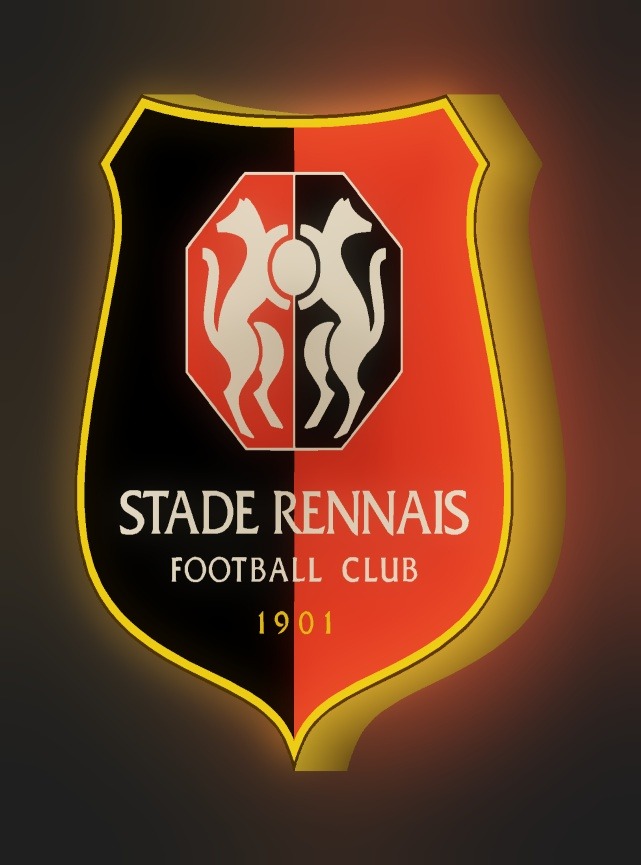 Stade Rennes LED-Leuchtschild leuchtend