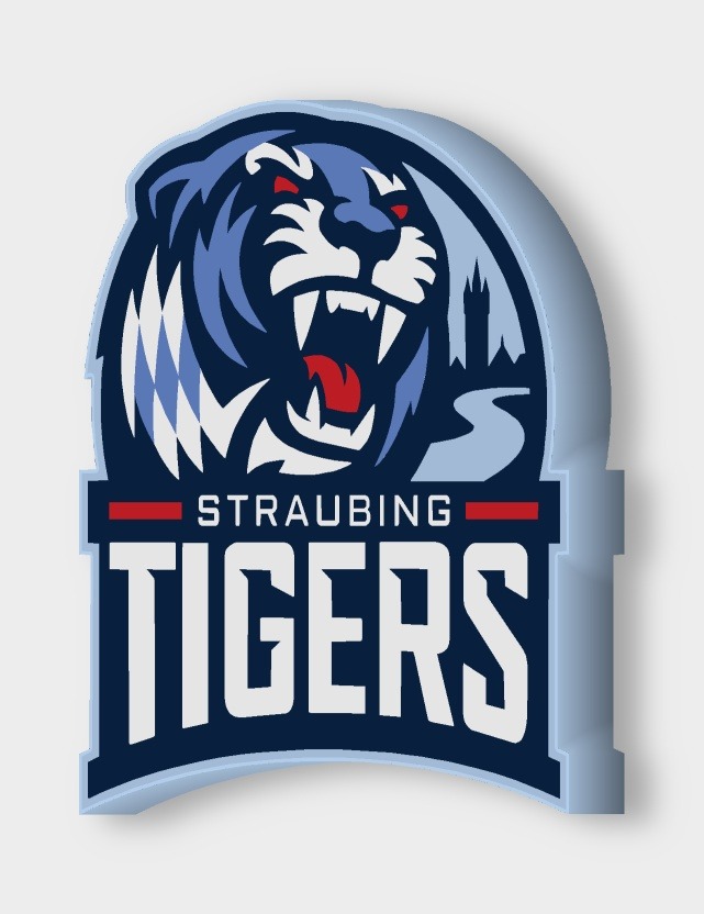 Straubing Tigers LED-Leuchtschild ausgeschaltet