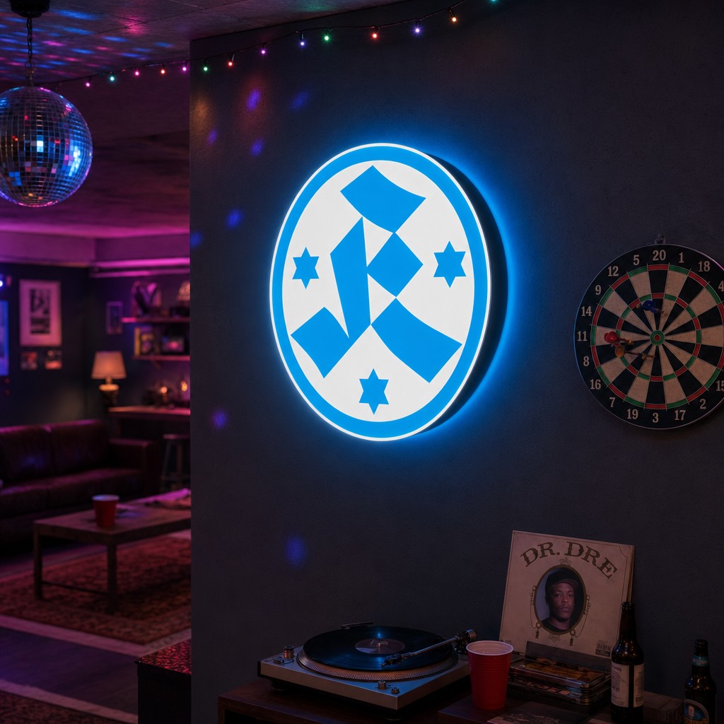 Stuttgarter Kickers LED-Leuchtschild Wanddeko Fandeko Geschenk - Mockup