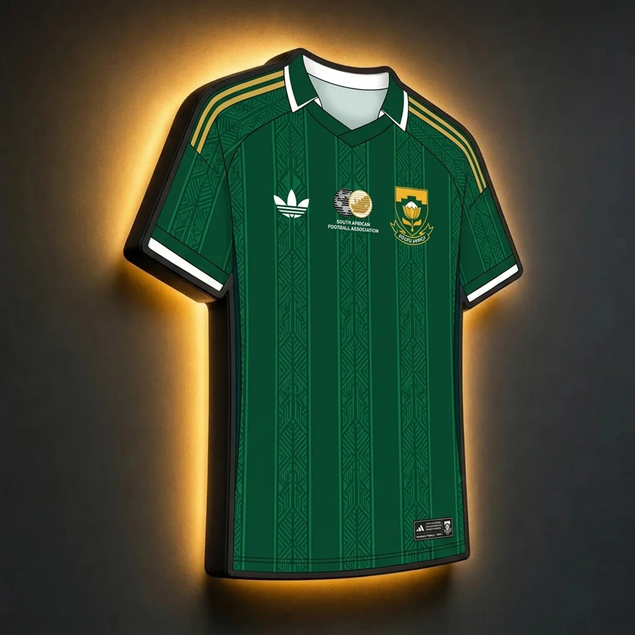 Südafrika WM 2026 LED-Trikot-Lampe (personalisiert mit Wunschname + Nummer)