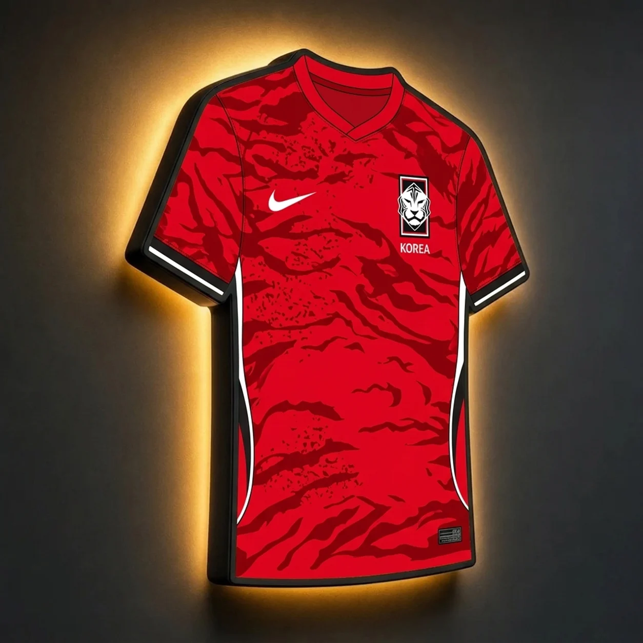 Südkorea WM 2026 LED-Trikot-Lampe (personalisiert mit Wunschname + Nummer)
