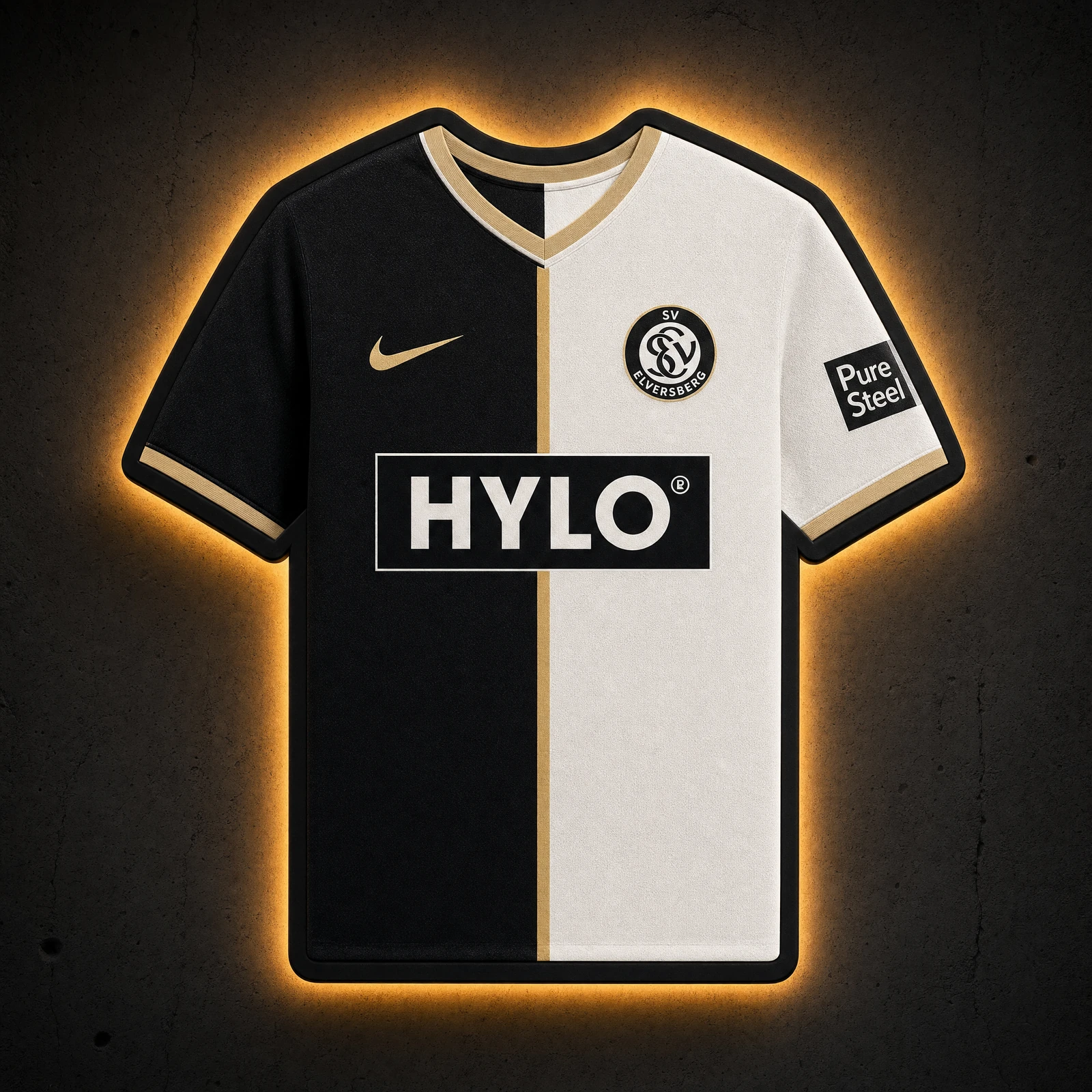 SV Elversberg Heimtrikot 2026/27 LED-Trikot-Lampe — Frontansicht, beleuchtet