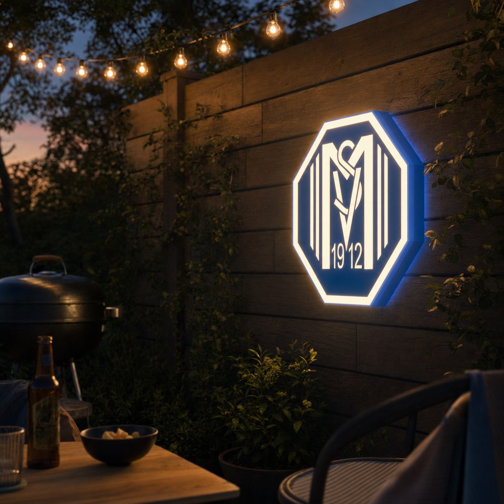 SV Meppen LED-Leuchtschild Wanddeko Fandeko Geschenk - Mockup