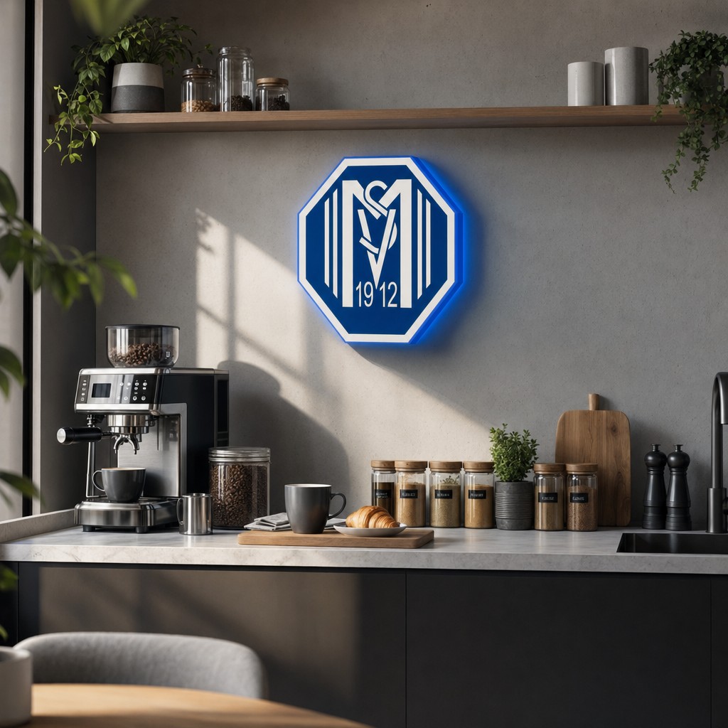 SV Meppen LED-Leuchtschild Wanddeko Fandeko Geschenk - Mockup