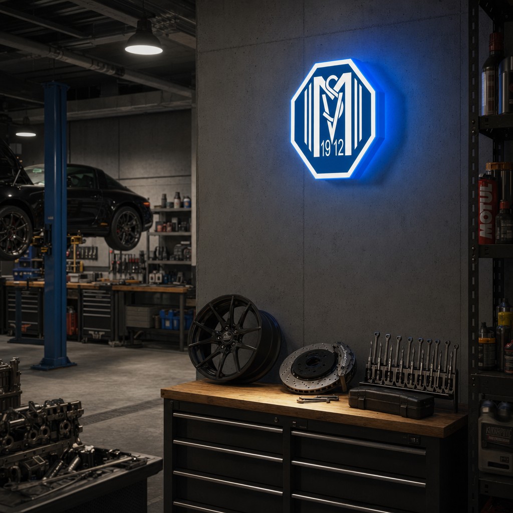 SV Meppen LED-Leuchtschild Wanddeko Fandeko Geschenk - Mockup