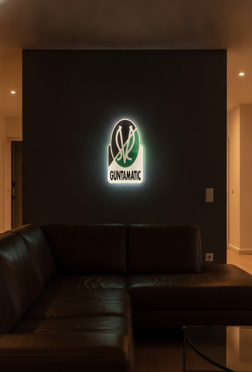 SV Ried LED-Leuchtschild Wanddeko Fandeko Geschenk - Mockup