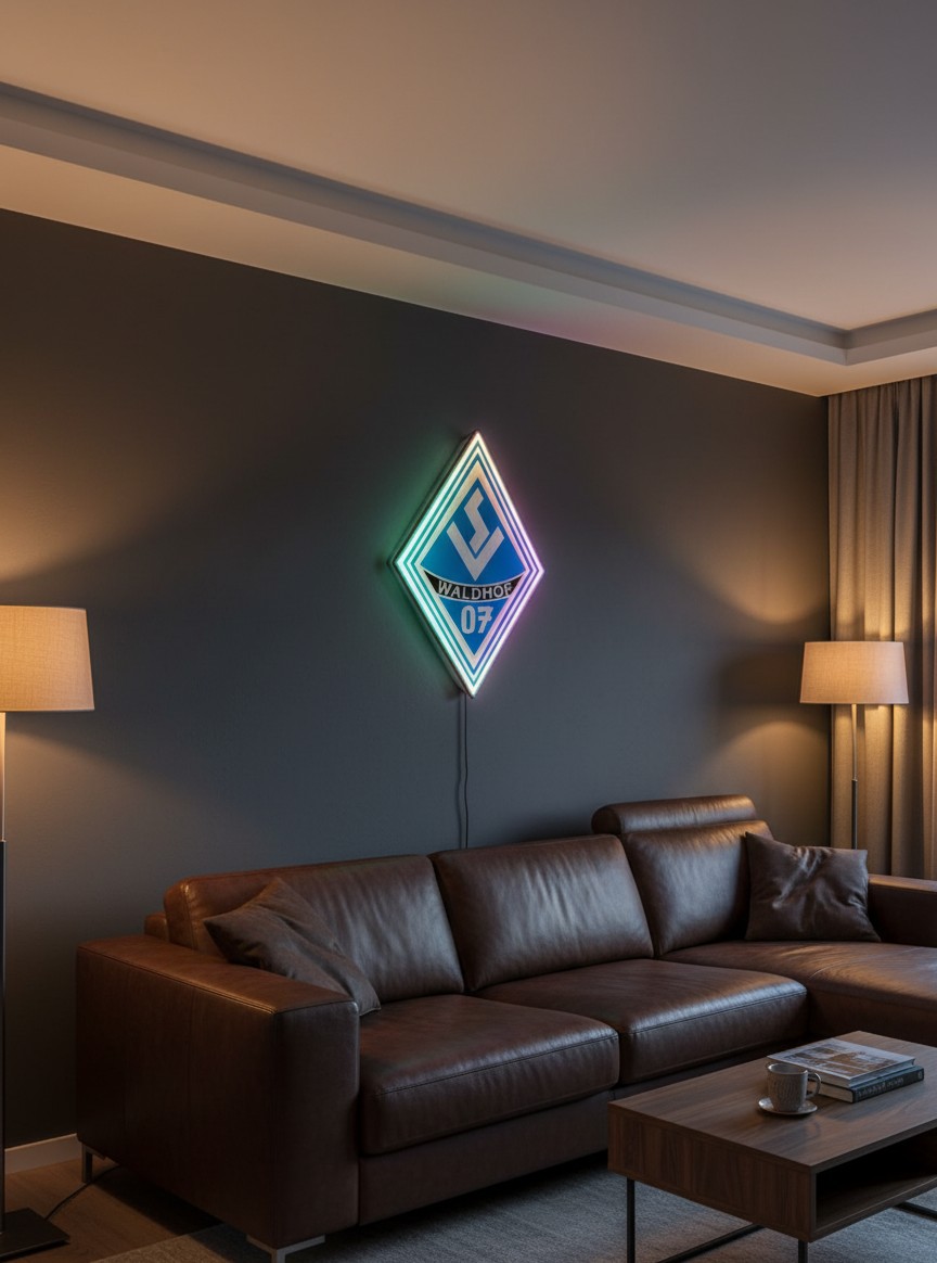 SV Waldhof Mannheim LED-Leuchtschild - Mockup