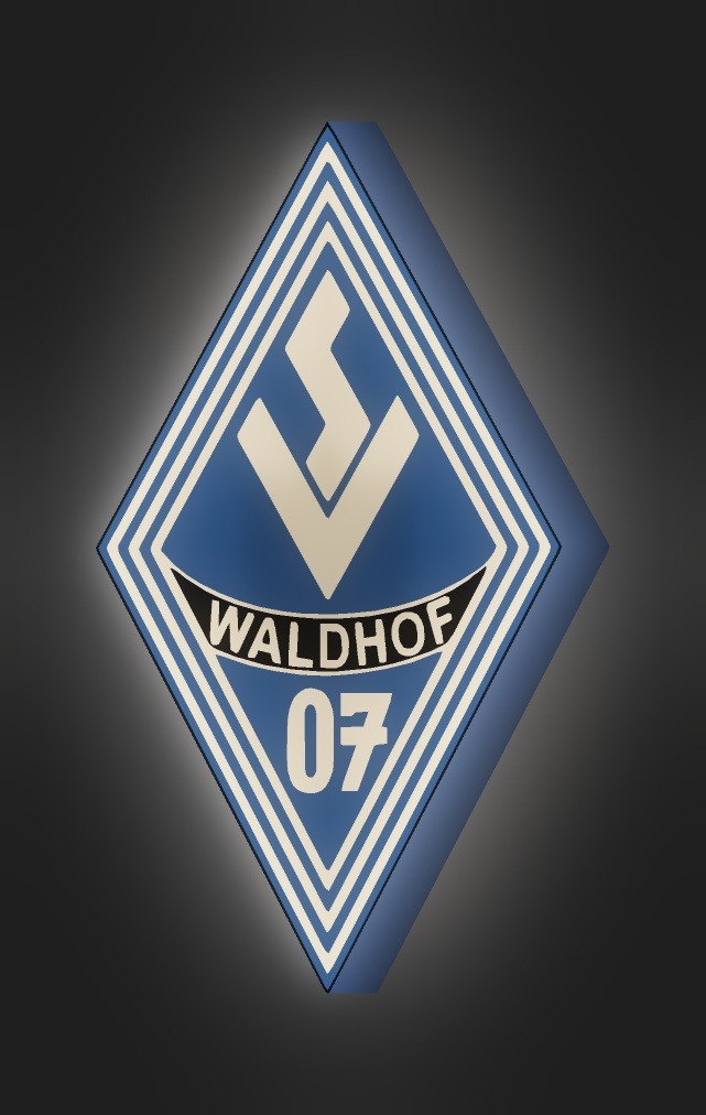 SV Waldhof Mannheim LED-Leuchtschild leuchtend