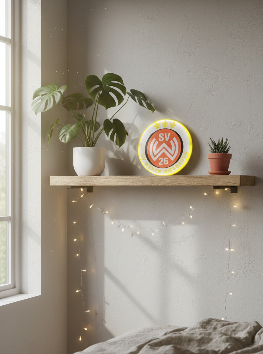 SV Wehen Wiesbaden LED-Leuchtschild Wanddeko - Mockup