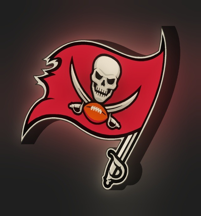Tampa Bay Buccaneers LED-Leuchtschild leuchtend