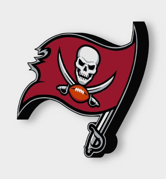 Tampa Bay Buccaneers LED-Leuchtschild ausgeschaltet