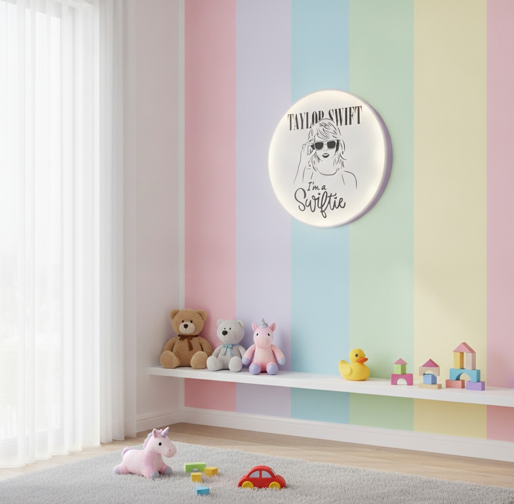 Taylor Swift LED-Leuchtschild Wanddeko Musik-Deko Geschenk - Mockup