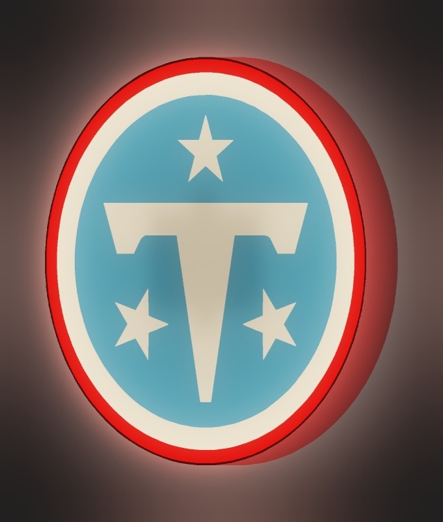 Tennessee Titans LED-Leuchtschild leuchtend