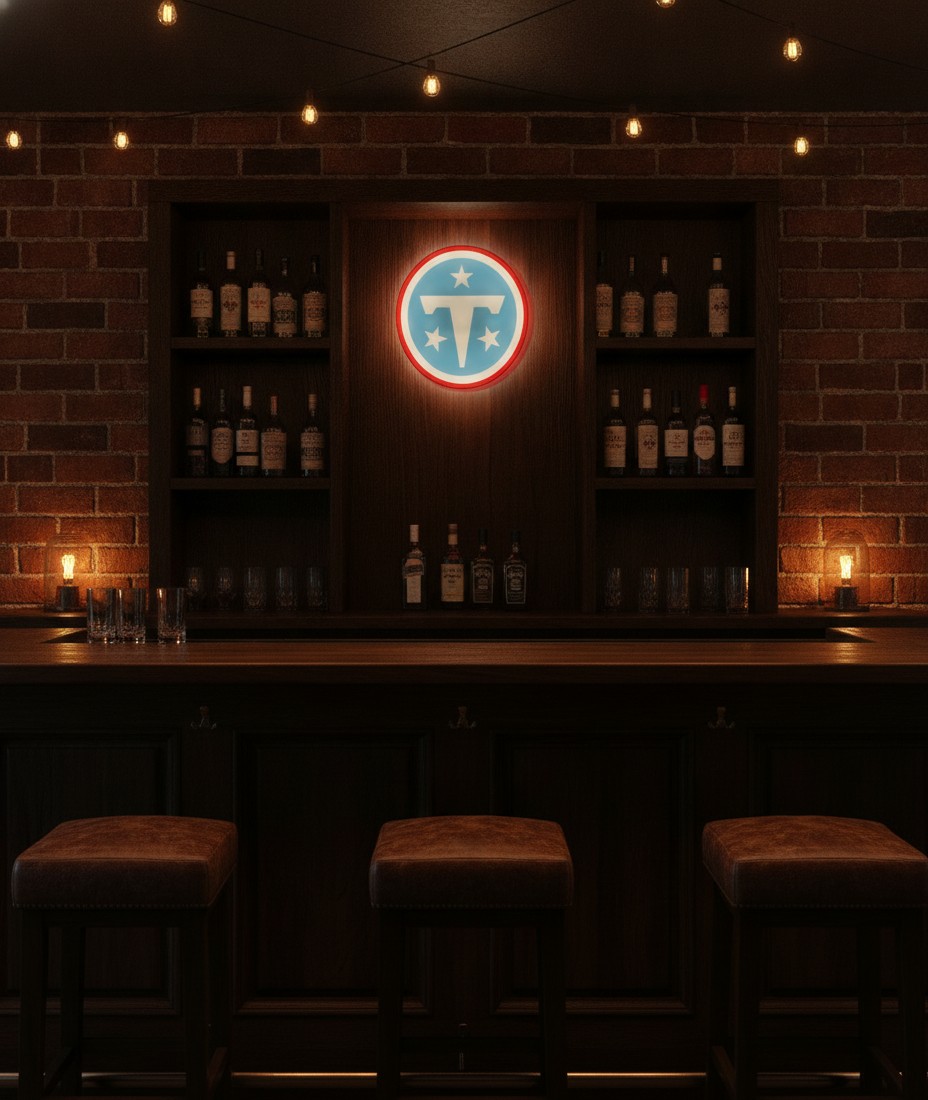 Tennessee Titans LED-Leuchtschild Wanddeko Fandeko Geschenk - Mockup