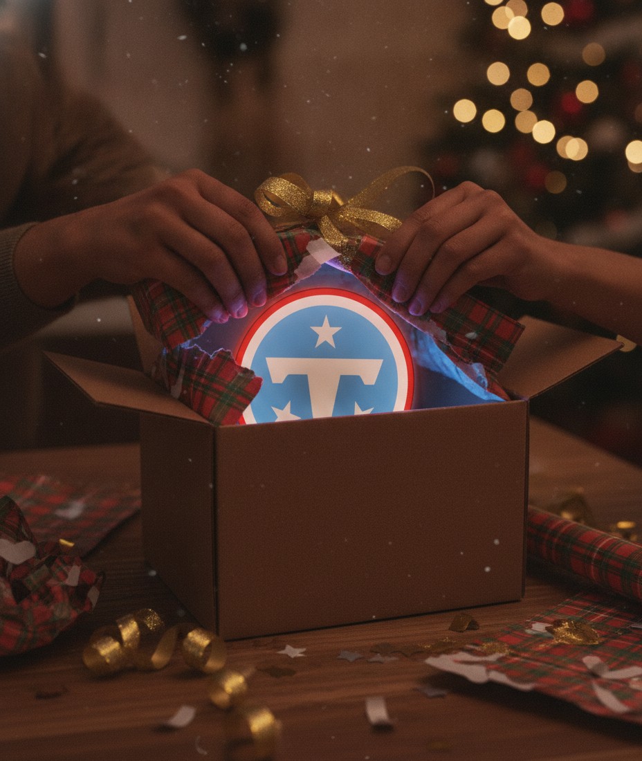 Tennessee Titans LED-Leuchtschild Wanddeko Fandeko Geschenk - Mockup