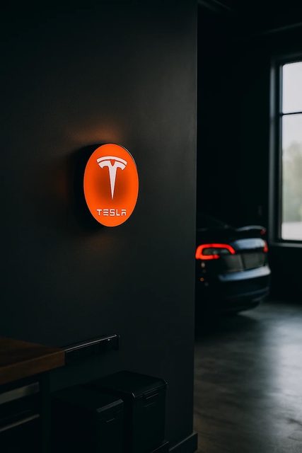 Tesla LED-Leuchtschild Wanddeko Autodeko Geschenk
