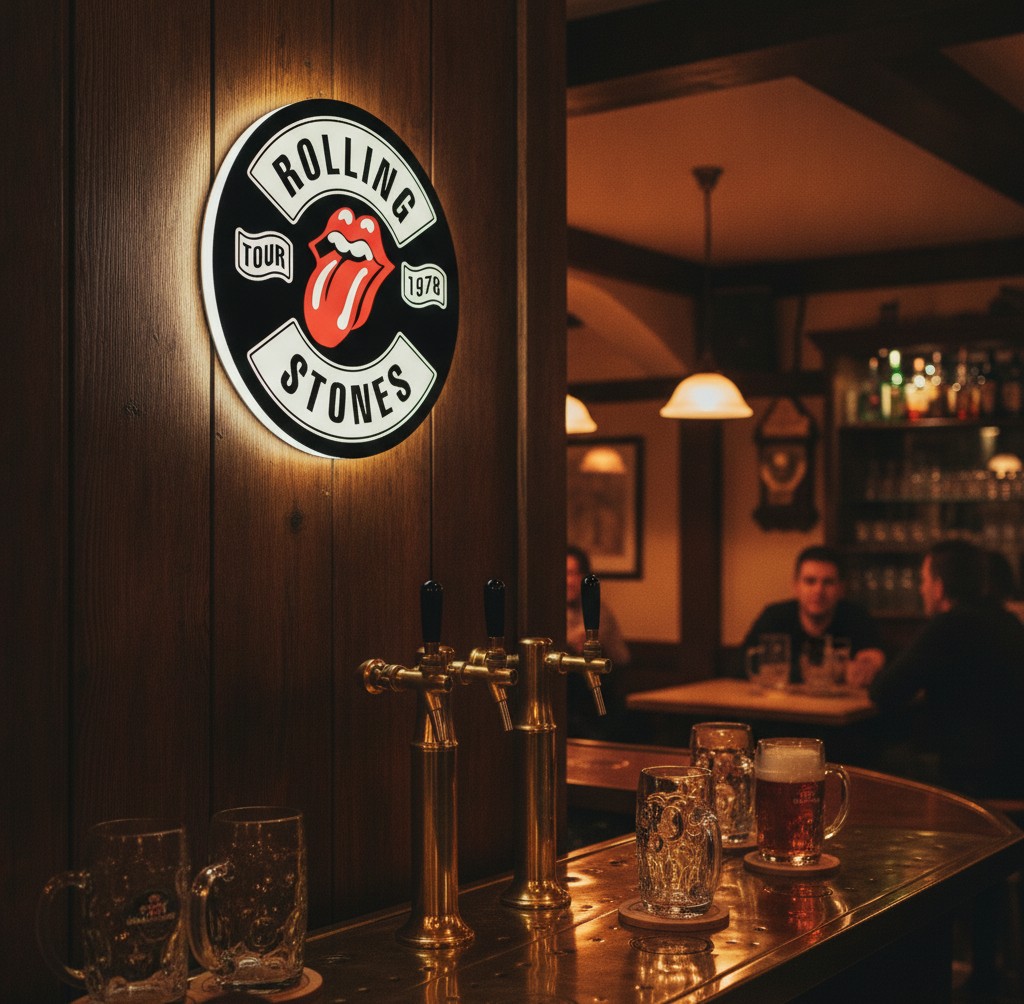 The Rolling Stones LED-Leuchte (Motiv 2) - Mockup