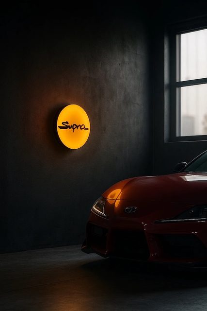 Toyota Supra LED-Leuchtschild Wanddeko Autodeko Geschenk