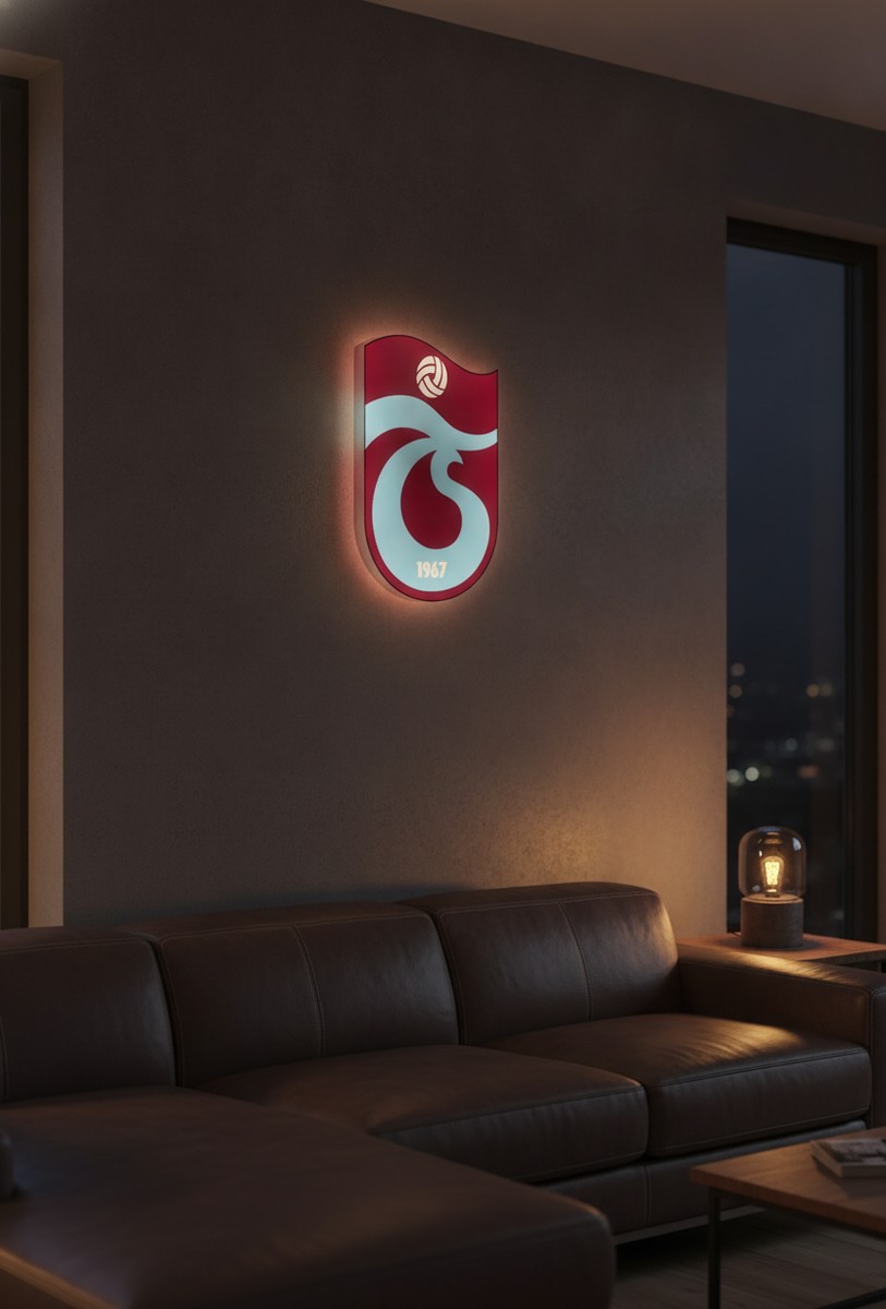 Trabzonspor LED-Leuchtschild Wanddeko Fandeko Geschenk - Mockup