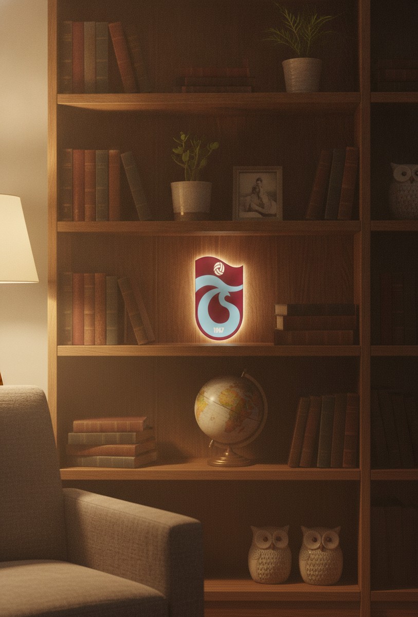 Trabzonspor LED-Leuchtschild Wanddeko Fandeko Geschenk - Mockup