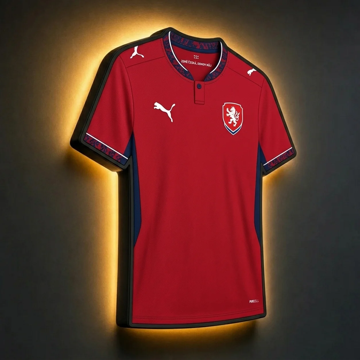 Tschechien WM 2026 LED-Trikot-Lampe (personalisiert mit Wunschname + Nummer)