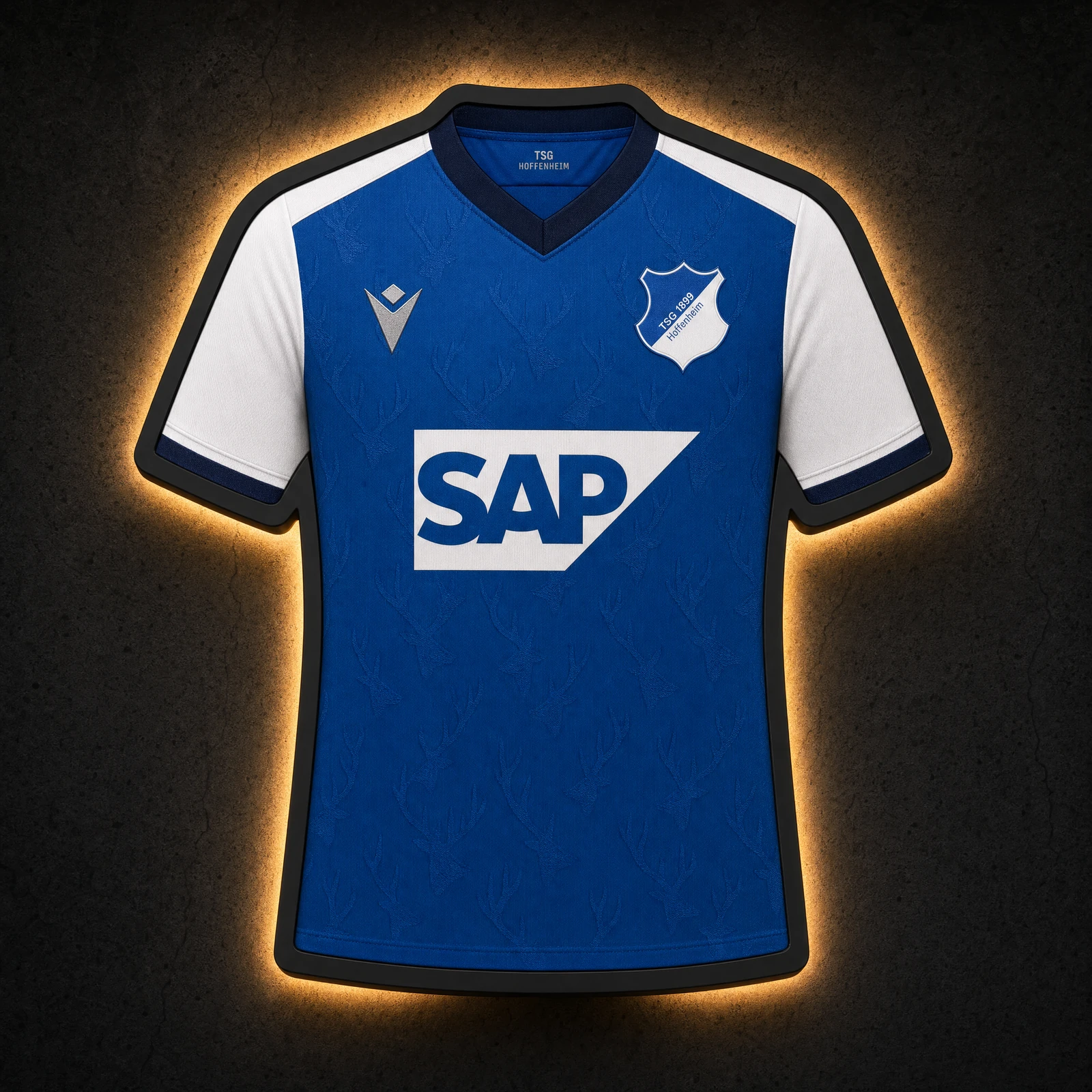 TSG 1899 Hoffenheim Heimtrikot 2026/27 LED-Trikot-Lampe — Frontansicht, beleuchtet