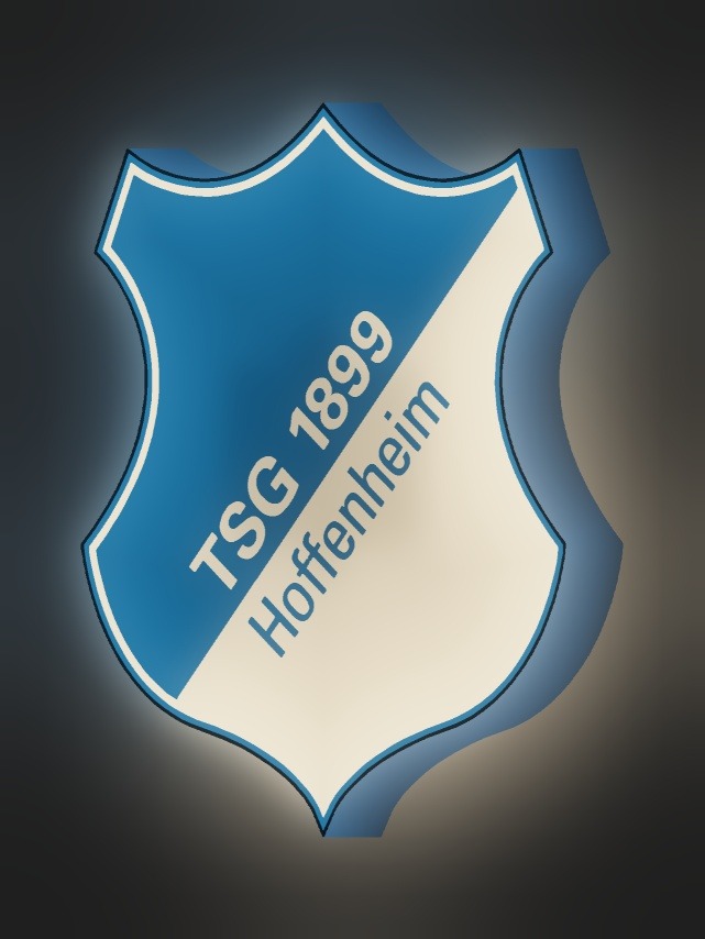 TSG 1899 Hoffenheim LED-Leuchtschild leuchtend