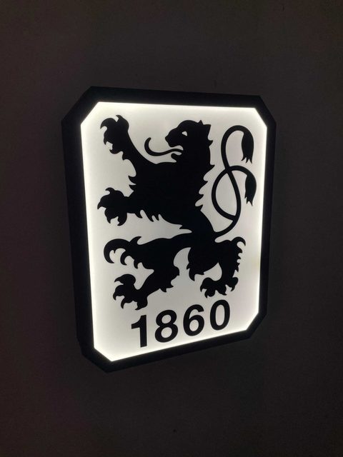 TSV 1860 München LED Leuchtschild mit 3D-Effekt - Offizielle Fandeko
