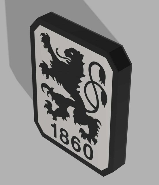 TSV 1860 München Leuchtschild Logo Detail - LED Wanddeko für Löwen-Fans
