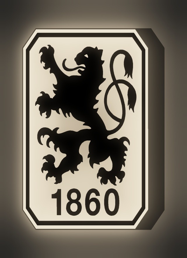 TSV 1860 München LED-Leuchtschild leuchtend