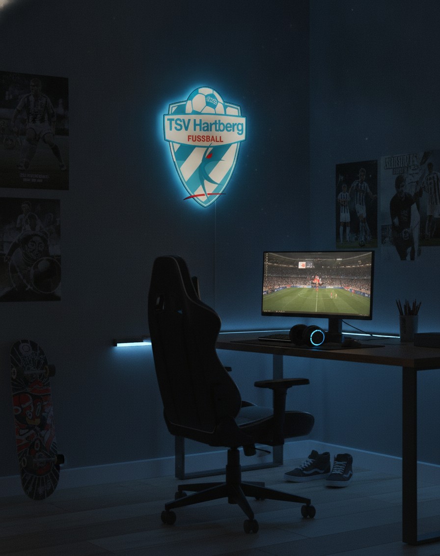 TSV Hartberg LED-Leuchtschild Wanddeko Fandeko Geschenk - Mockup