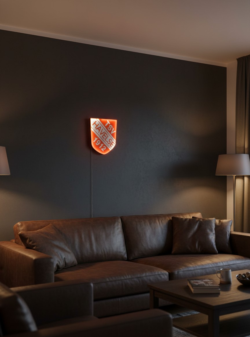 TSV Havelse LED-Leuchtschild Wanddeko - Mockup