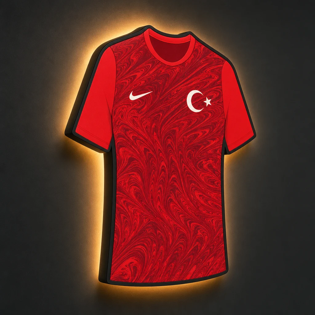Türkei WM 2026 LED-Trikot-Lampe - Frontansicht