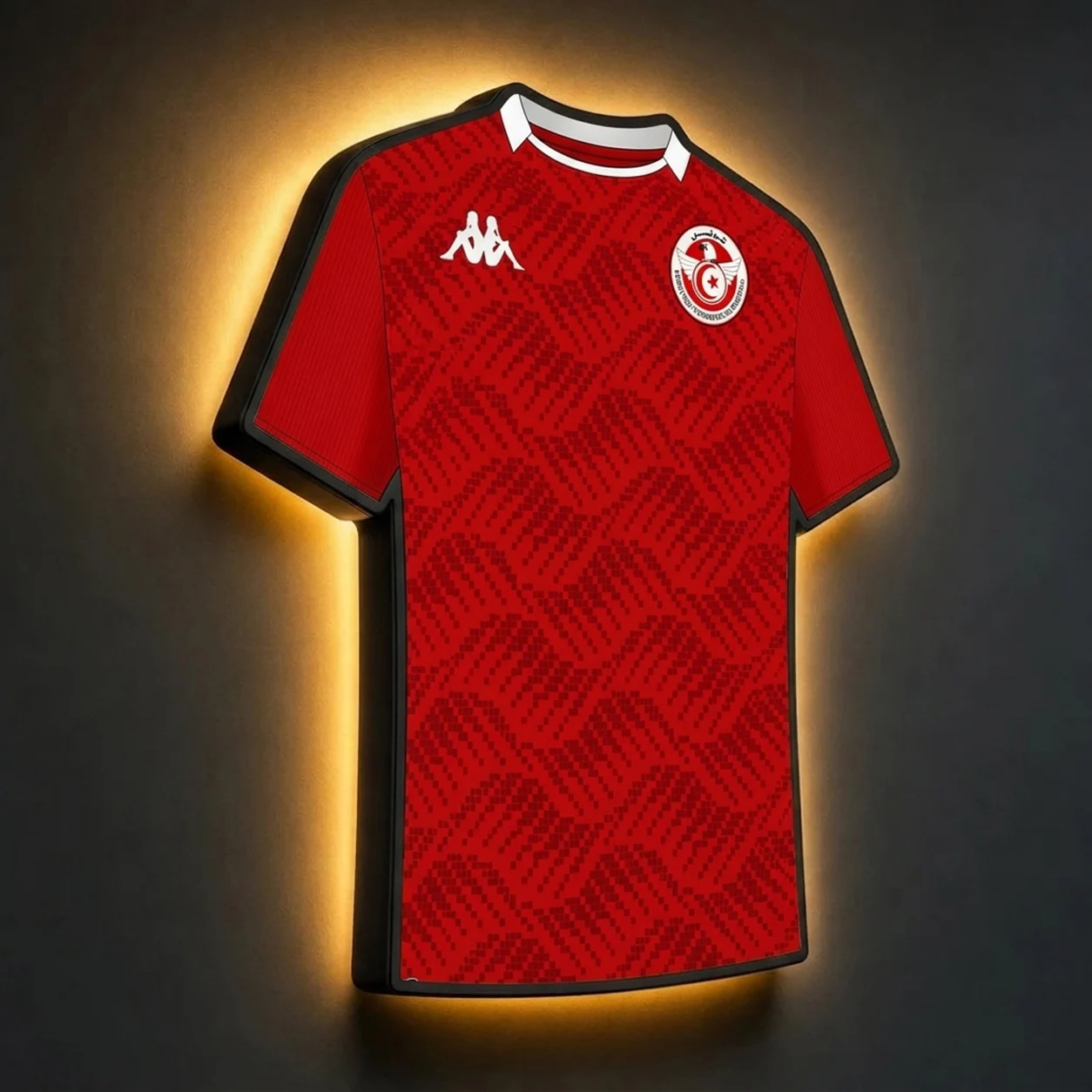 Tunesien WM 2026 LED-Trikot-Lampe (personalisiert mit Wunschname + Nummer)