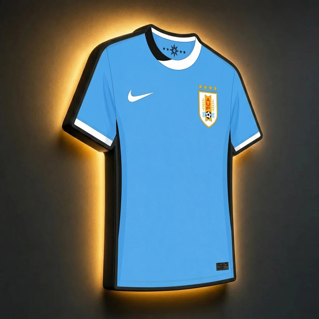 Uruguay WM 2026 LED-Trikot-Lampe (personalisiert mit Wunschname + Nummer)