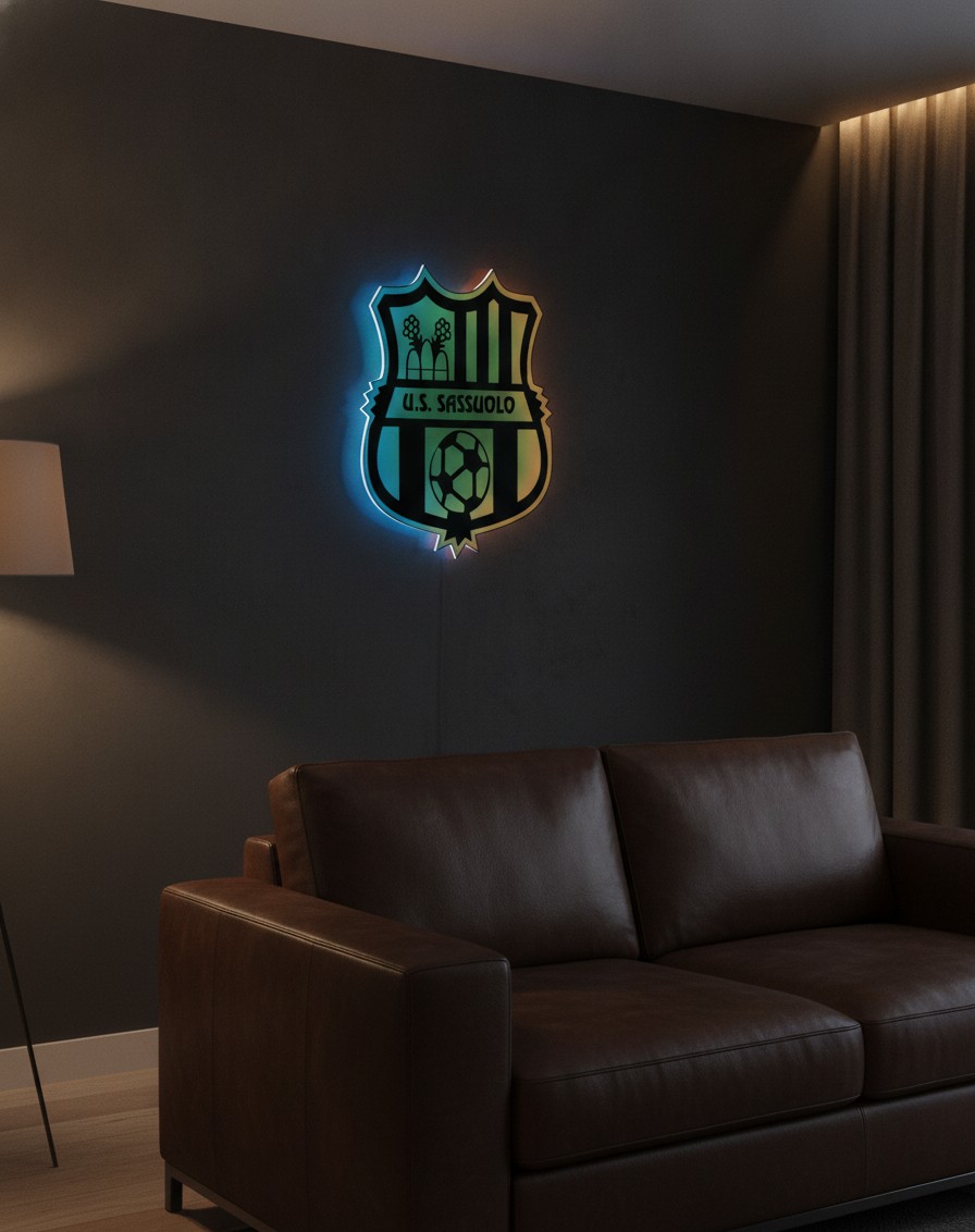 US Sassuolo LED-Leuchtschild Wanddeko Fandeko Geschenk - Mockup