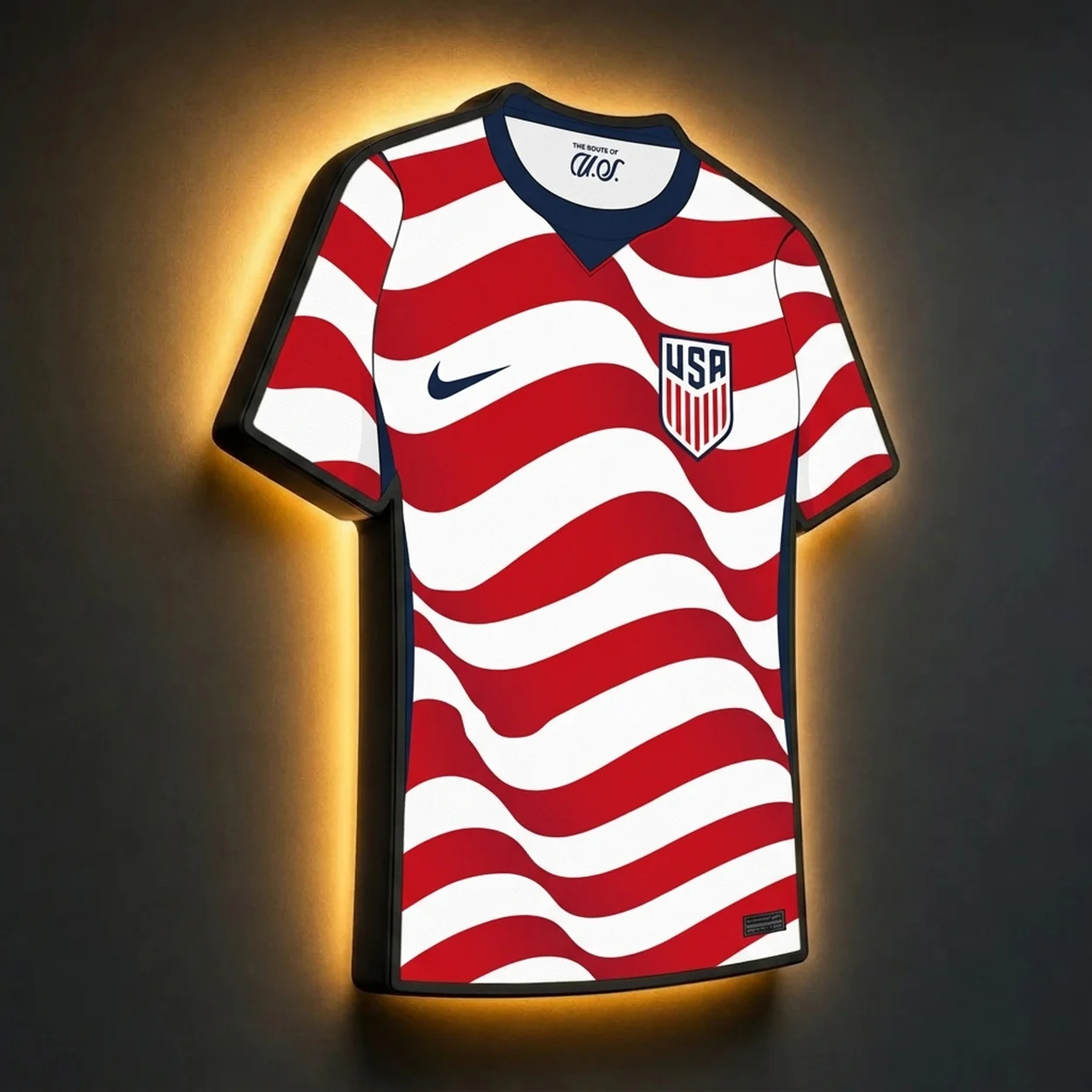 USA WM 2026 LED-Trikot-Lampe (personalisiert mit Wunschname + Nummer)